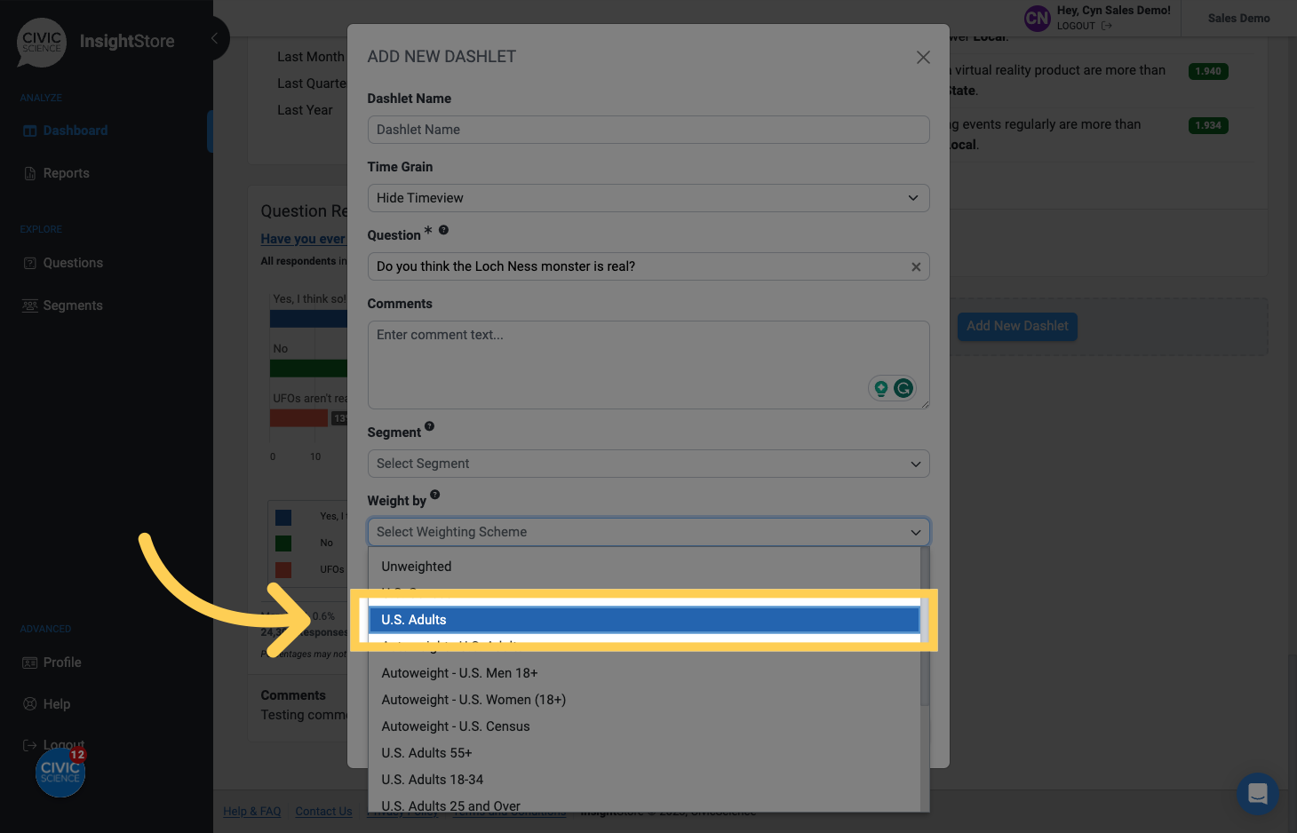 Apply a weighting scheme